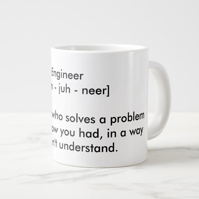 Taza De Café Gigante Ingeniero (Derecha)