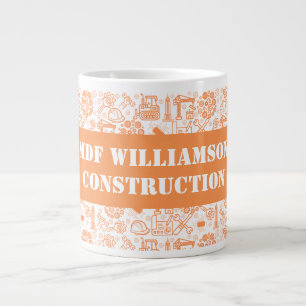 Taza De Café Gigante Ingeniero arquitectónico blanco y marrón
