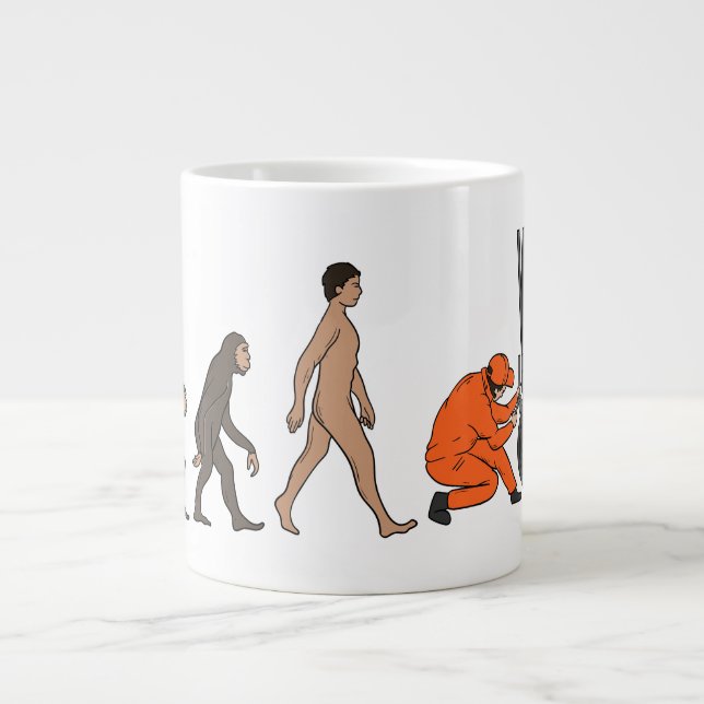 Taza De Café Gigante Ingeniero de Evolución Mecánica del Avión (Frente)
