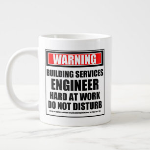 Taza De Café Gigante Ingeniero de servicios de construcción de adverten