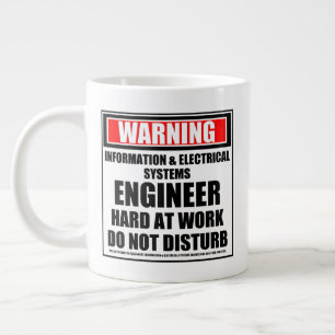 Taza De Café Gigante Ingeniero de sistemas eléctricos e información de 