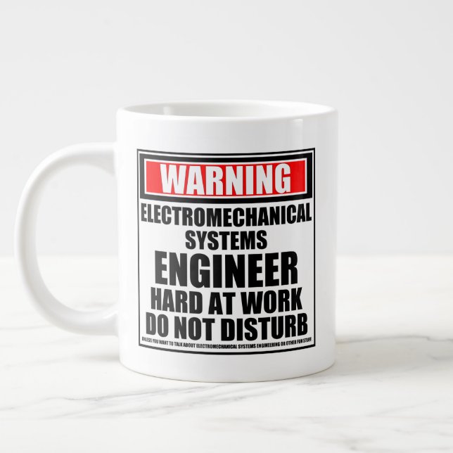 Taza De Café Gigante Ingeniero de sistemas electromecánicos de adverten (Izquierda)