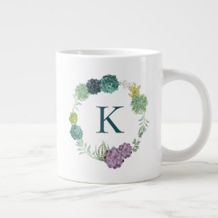 Taza De Café Gigante Inicial  Alegría vegetal  Felicidades está compran