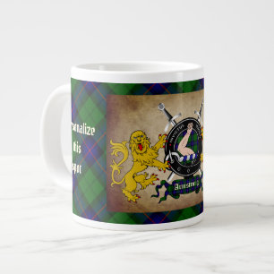 Taza De Café Gigante Insigne personalizado del clan Armstrong y tartán