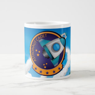 Taza De Café Gigante Insígnia de Cadete Astronauta