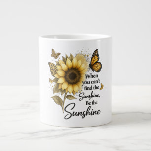 Taza De Café Gigante inspirador Sé el girasol/luz del sol