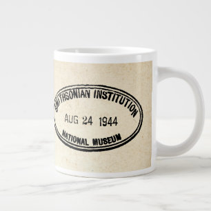 Taza De Café Gigante Institución Smithsonian con sello de biblioteca, 1