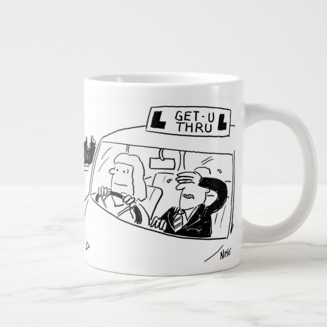 Taza De Café Gigante Instructor de conducción o Personalizado examinado (Derecha)