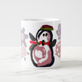 Taza De Café Gigante Invierno de pingüino
