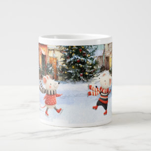 Taza De Café Gigante Invierno en Mice Town