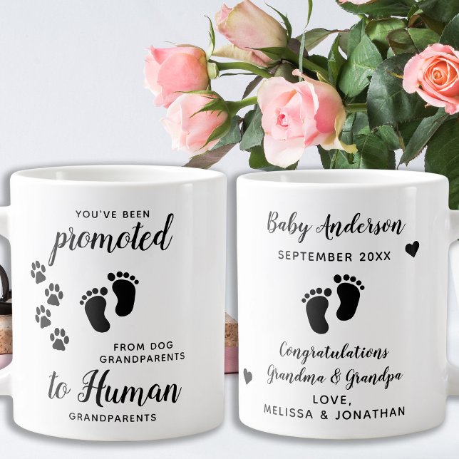 Taza De Café Gigante Invitación de embarazo de abuelos de perro promovi (Subido por el creador)