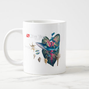 Taza De Café Gigante Invitación tropical