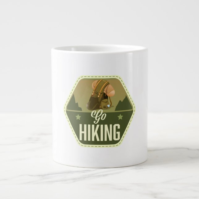 Taza De Café Gigante Ir de excursión (Frente)
