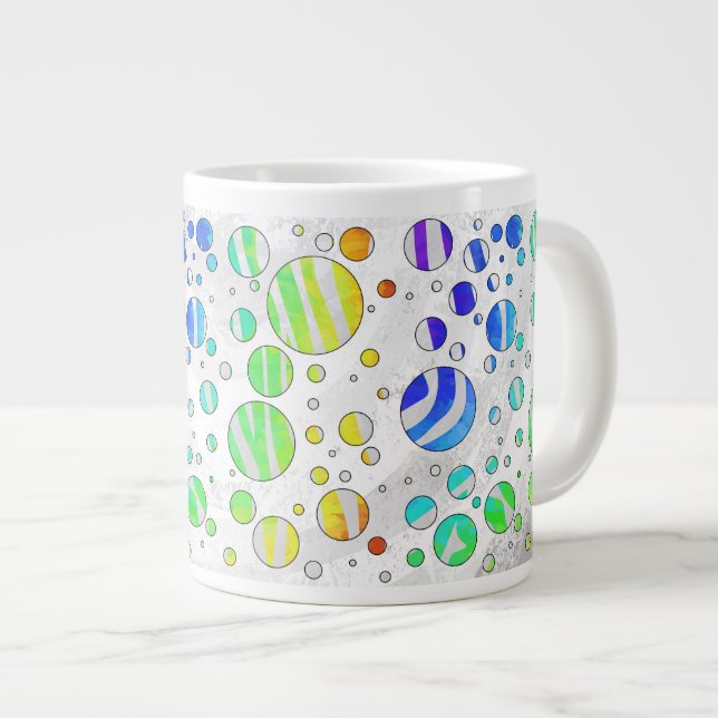 Taza De Café Gigante Iris cebra e impresión blanca (Derecha)