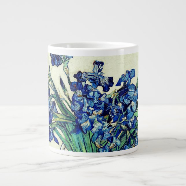 Taza De Café Gigante Irises (1890) de Vincent Van Gogh (Frente)