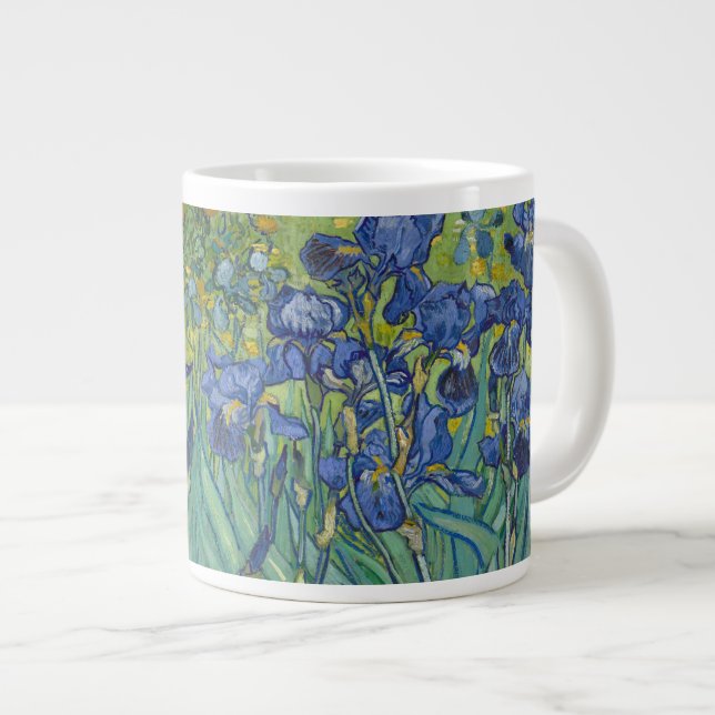 Taza De Café Gigante Irises, Floral Oil Painting, Vincent Van Gogh (Derecha)
