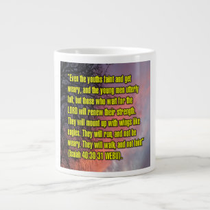 Taza De Café Gigante Isaiah 40:30-31 WEBU Mug