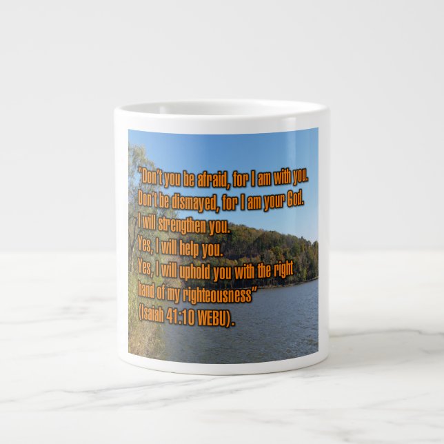 Taza De Café Gigante Isaiah 41:10 WEBU Mug (Frente)