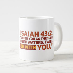 Taza De Café Gigante Isaiah 43:2 Mug Jumbo
