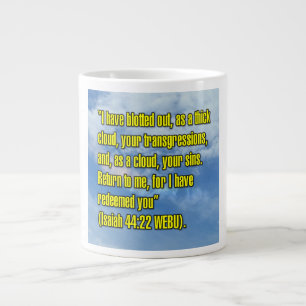 Taza De Café Gigante Isaiah 44:22 WEBU Mug