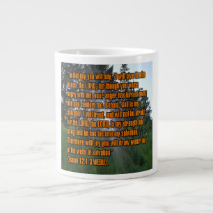 Taza De Café Gigante Isaías 12:1-3 WEBU Mug