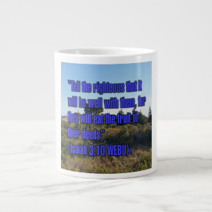 Taza De Café Gigante Isaías 3:10 WEBU Mug