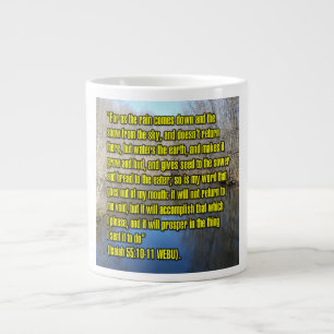 Taza De Café Gigante Isaías 55:10-11 WEBU Mug
