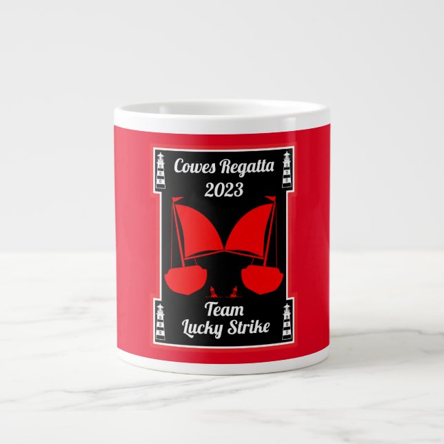 Taza De Café Gigante Isla Cowes de Wight Yacht Regatta (Frente)