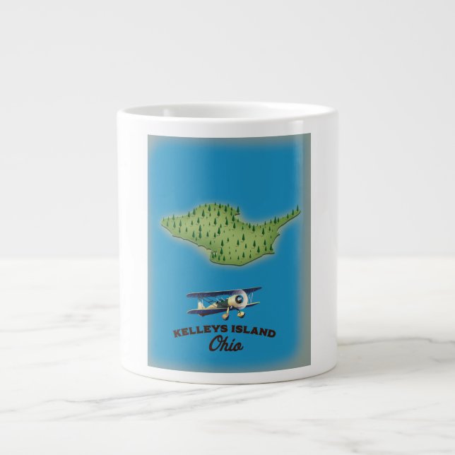 Taza De Café Gigante Isla Kelleys Ohio (Frente)