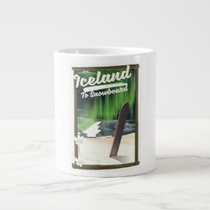 Taza De Café Gigante Islandia y Snowboard