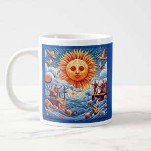 Taza De Café Gigante Jam oceánica sacudida por el sol: el arte de un fe