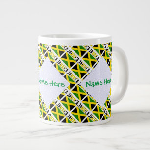 Taza De Café Gigante Jamaica Bandera de Jamaica Baldosa Verde Personali