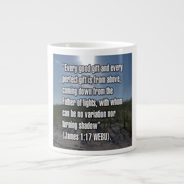 Taza De Café Gigante James 1:17 WEBU Mug (Frente)
