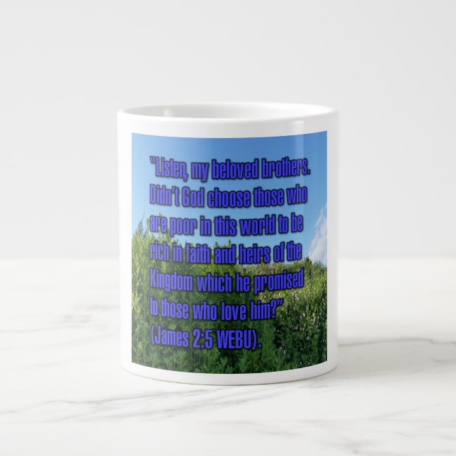 Taza De Café Gigante James 2:5 WEBU Mug (Frente)