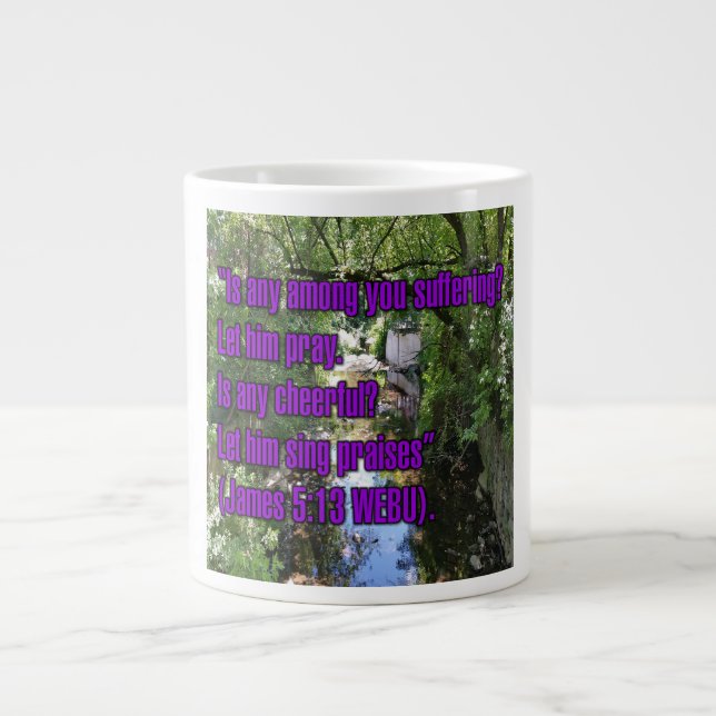 Taza De Café Gigante James 5:13 WEBU Mug (Frente)