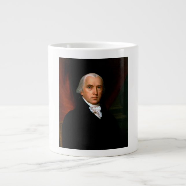 Taza De Café Gigante James Madison el 4º Presidente: América Colonial (Frente)
