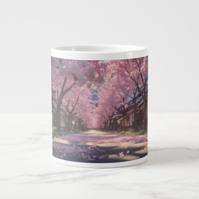 Taza De Café Gigante Japanese Cherry Blossom Sakura Mug - Day & Night S (Frente)