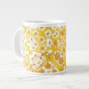 Taza De Café Gigante Jardín Botánico Mazipoodles - Amarillo mariposo