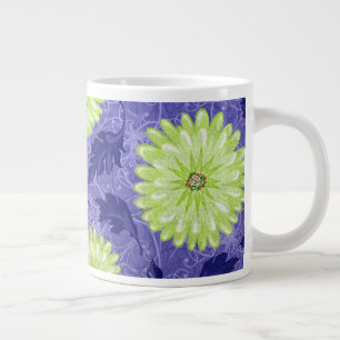Taza De Café Gigante Jardín de Daisy de Medianoche