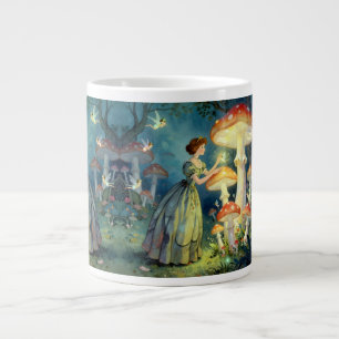 Taza De Café Gigante Jardín de hongos gigantes luminosos