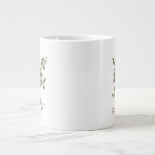 Taza De Café Gigante Jardín Floral de Rhododendron Personalizado