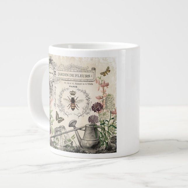 TAZA DE CAFÉ GIGANTE JARDÍN FRANCÉS DE LA ABEJA (Izquierda)