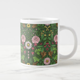 Taza De Café Gigante Jardín salvaje en verde