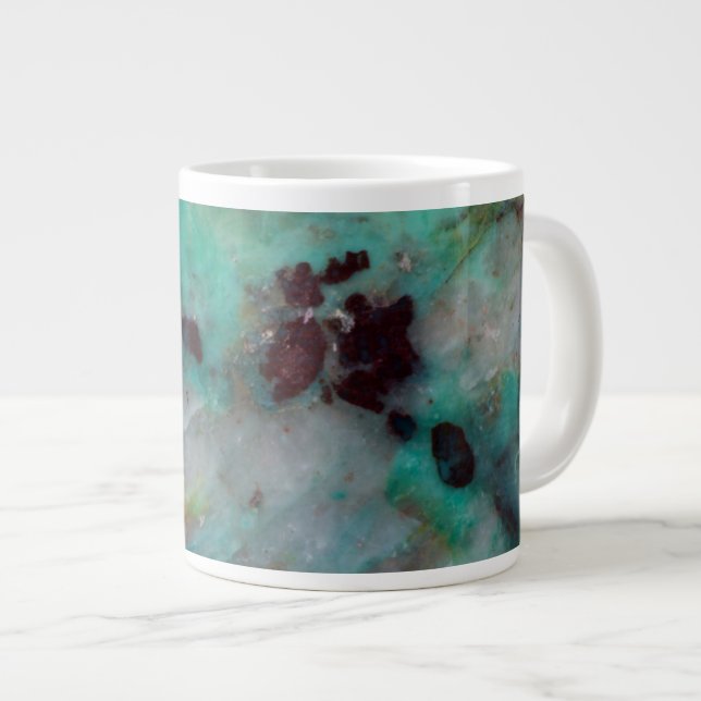 Taza De Café Gigante Jasper de crisocola azul (Derecha)
