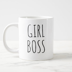 Taza De Café Gigante "Jefe Chica" Sencilla y moderna granja