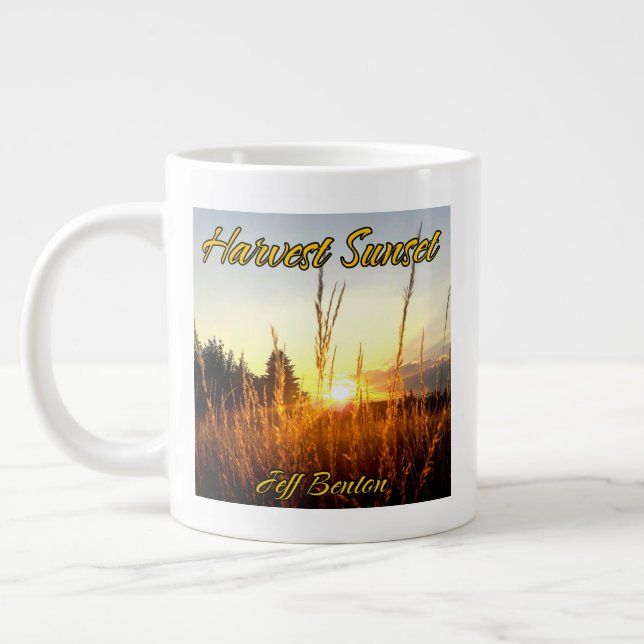 Taza De Café Gigante Jeff Benton Harvest Sunset Fan Mug (Izquierda)