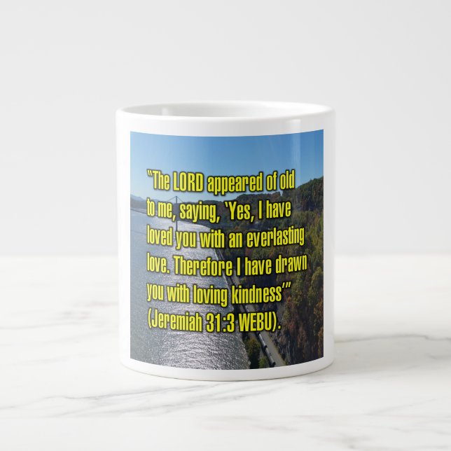 Taza De Café Gigante Jeremiah 31:3 WEBU Mug (Frente)