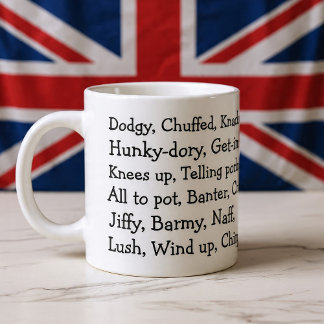 Taza De Café Gigante Jerga británica