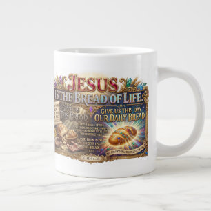 Taza De Café Gigante Jesucristo revela la verdad del pan de vida