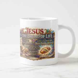 Taza De Café Gigante Jesus Christ Reveals Bread Of Life Truth